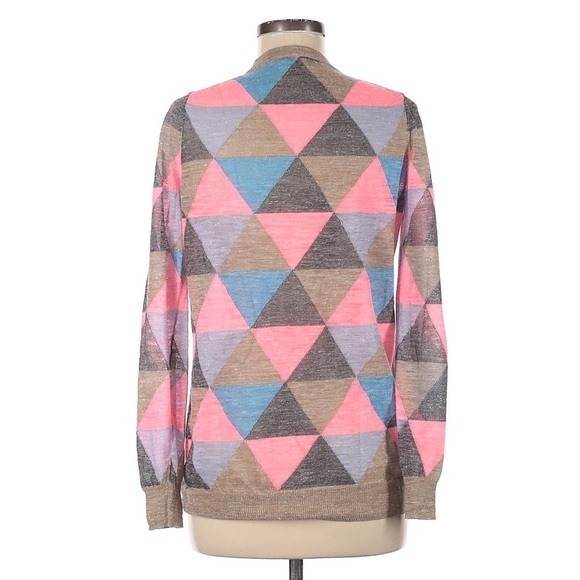 MADEWELL Geometric Triangle Button Up Cardigan Sweater XS - Picture 3 of 10